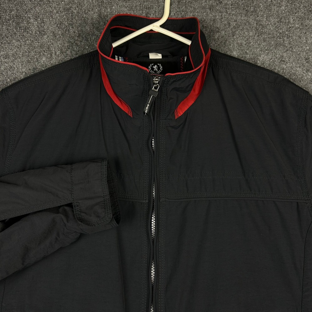 Bugatchi Performance Blouson Jacket Mens M Navy Blue Full Zip Mock Neck Active